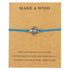 Summer Style Adjustable Jewelry Make a Wish Silver Sea Turtles Charm Women Men Bracelets Beach Sea Turtles Rope String Bracelets Anklets Family Handmade Adjustable Turtle String Bracelet For Women Kids