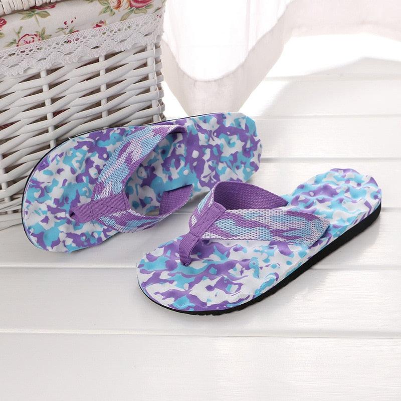 Summer Women Flip Flops Shoes Sandals Camouflage Outdoor Beach Shoes Slippers Daily Wear Casual Slippers Comfort Thong Style Flip Flops Sandals For Women With Arch Support For Comfortable Walk