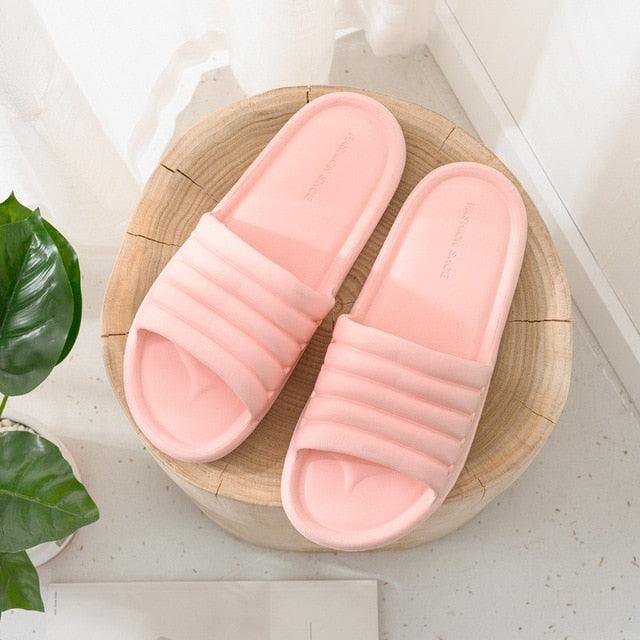 Summer Women Indoor Slippers Floor Flat Shoes Indoor Eva Flip Flops Non-Slip Bathroom Home Slippers Quick Drying Sandals EVA Anti-slip Open Toe Soft Slippers Shoes Pool Slippers