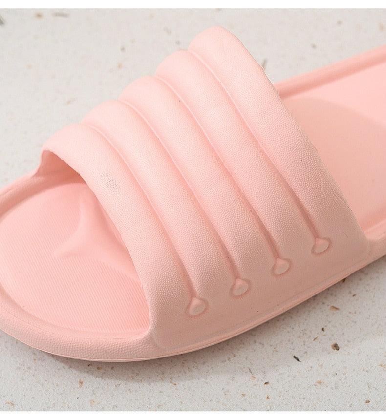 Summer Women Indoor Slippers Floor Flat Shoes Indoor Eva Flip Flops Non-Slip Bathroom Home Slippers Quick Drying Sandals EVA Anti-slip Open Toe Soft Slippers Shoes Pool Slippers