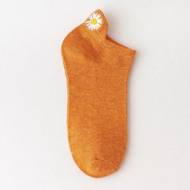 Summer Women's Socks Cute Flower Socks Simple Solid Color Socks Women's Long Socks Funny Breathable Socks For Men And Women