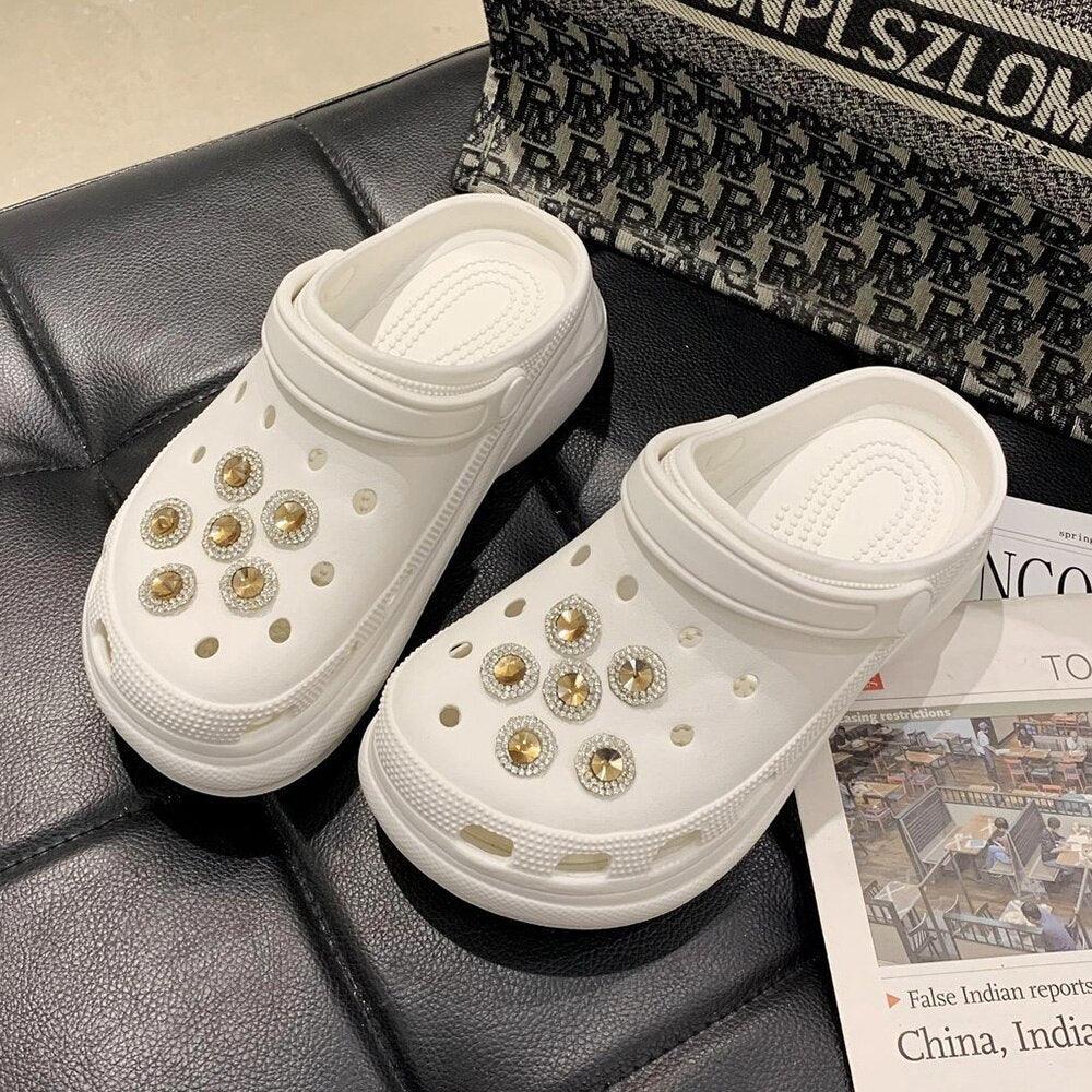 Summer Womens Platform Garden Shoes Clogs Outdoor Beach Slippers Clogs Slippers For Women’s Fashion Comfortable Slip On Slides Shoes For Everyday