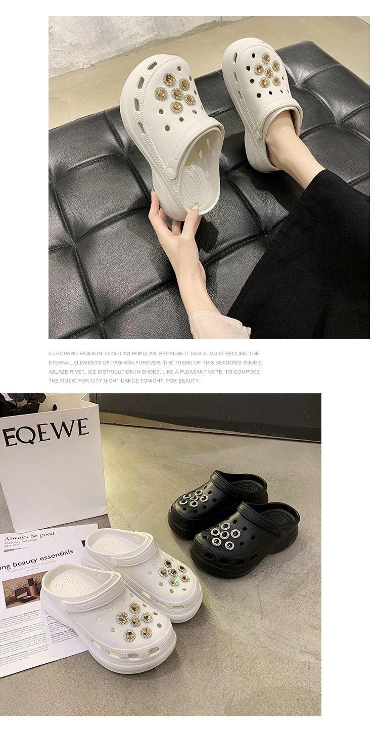 Summer Womens Platform Garden Shoes Clogs Outdoor Beach Slippers Clogs Slippers For Women’s Fashion Comfortable Slip On Slides Shoes For Everyday