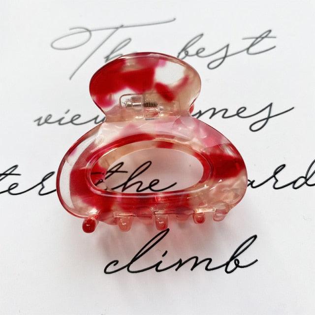 Sweet Mini Acetate Hair Clip for Women Girls Hair Claw Chic Barrettes Crab Hairpins Styling Claw Clips Fashion Hair Gorgeous Hair Accessories For Women