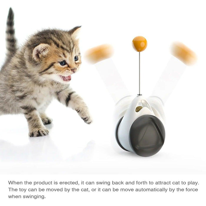 Swing Toys for Cats Kitten Interactive Balance Car Cat Chasing Toy With Catnip Funny Pet Products Indoor Cats Chaser Toys with Feather Catnip Ball Balanced Exercise Wheel Toy for Cats Chasing Hunting Playing - STEVVEX Pet - 126, animal toys, cat playing toy, cat soft toy, cat toy, cat toys, cat toys with catnip, cats tools, Cats Toys Fun, funny playing cats toys, kiten playing gadgets, kiten playing toys, kitten soft toys, kitten toys - Stevvex.com
