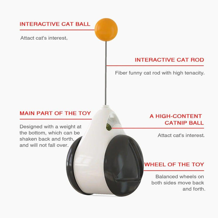 Swing Toys for Cats Kitten Interactive Balance Car Cat Chasing Toy With Catnip Funny Pet Products Indoor Cats Chaser Toys with Feather Catnip Ball Balanced Exercise Wheel Toy for Cats Chasing Hunting Playing - STEVVEX Pet - 126, animal toys, cat playing toy, cat soft toy, cat toy, cat toys, cat toys with catnip, cats tools, Cats Toys Fun, funny playing cats toys, kiten playing gadgets, kiten playing toys, kitten soft toys, kitten toys - Stevvex.com