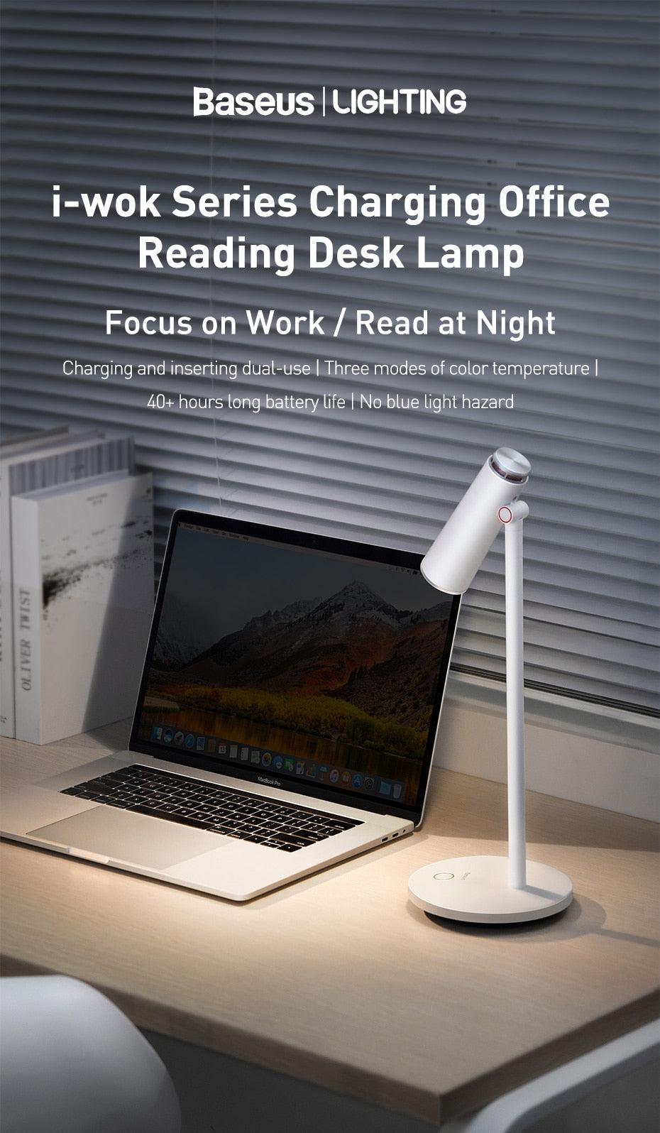 Table Lamp LED Desk Night Lamp Eye Protection Study Reading Light USB Rechargeable Desktop Office Work Table Lamp Decorative Table Lamp Cute Study Lamps for Bedroom Décor