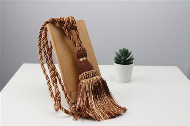 Tassel Curtain Tiebacks Home Decoration Handmade Curtain Holders Clips Hanging Balls Curtain Accessories Curtain Tie backs Curtain Handmade Tiebacks Decorative Curtain Holdbacks With Tassel