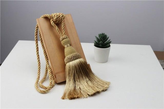 Tassel Curtain Tiebacks Home Decoration Handmade Curtain Holders Clips Hanging Balls Curtain Accessories Curtain Tie backs Curtain Handmade Tiebacks Decorative Curtain Holdbacks With Tassel
