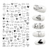 The New 3D Nail Sticker Cool English Letter stickers for nail Foil Love Heart Design Fashion Manicure Stickers Girls Manicure Decoration Nail Art Supplies 3D Self-Adhesive Nail Decals Designer Nail Stickers for Acrylic Nails