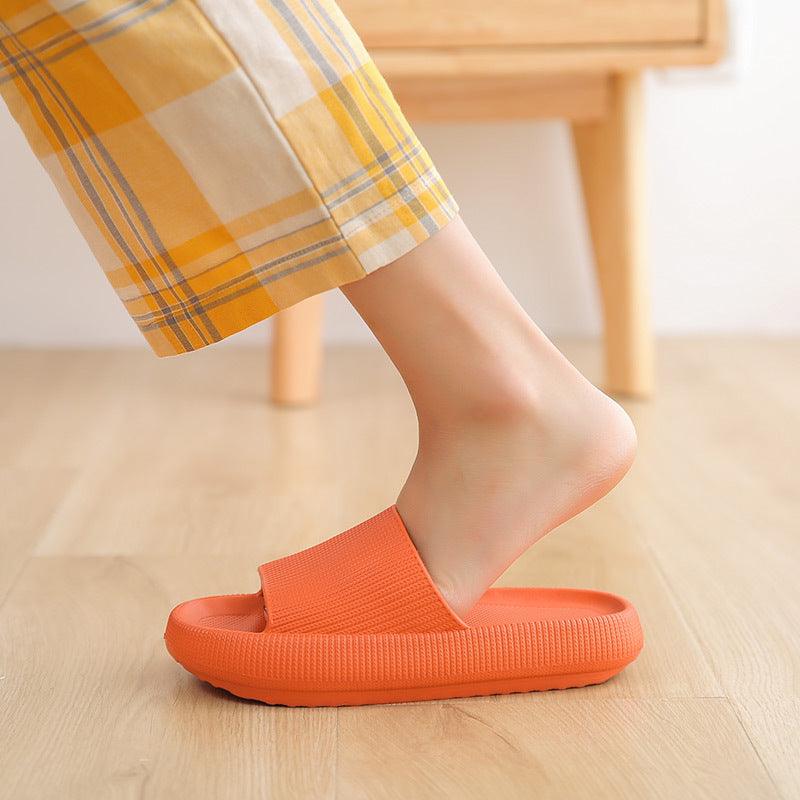 Thick Platform Bathroom Home Slippers Women Fashion Soft Sole EVA Indoor Slides Woman Sandals Summer Non-slip Flip Flops Quick Drying Open Toe Super Soft Comfy Thick Sole Home House Cloud Cushion Sandals For Indoor And Outdoor Platform Shoes