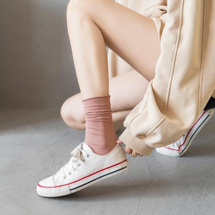 Thin Socks 31 Solid Colors Second Generation Premium Quality Socks From Breathable Cotton Classic Summer Spring Canvas Shoes Footwear Cute Unisex Socks For Men And Women