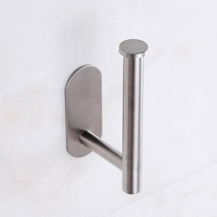 Toilet Paper Holder Bathroom Accessories Stainless Steel Bathroom Kitchen Wall Mounted Roll Paper Rack Tissue Towel Rack Holders Adhesive Toilet Paper Holder Stainless Steel Toilet Tissue Roll Holder Sticky Hand Towel Hanger No Drilling