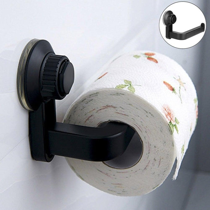 Toilet Paper Holder Super Storage Suction Cup Wall Mount Removable Rack Suction Cup Toilet Paper Holder  Wall Mount Plastic Tissue Roll Dispenser For Bathroom And Kitchen