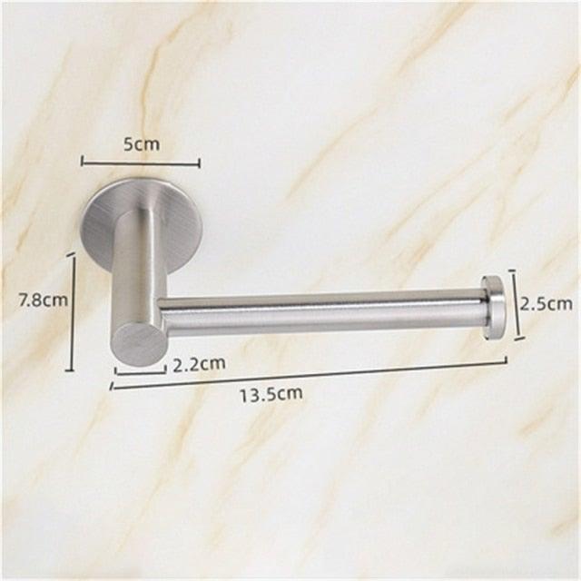 Toilet Wall Mount Toilet Paper Holder Stainless Steel Bathroom Kitchen Roll Paper Accessory Tissue Towel Accessories Holders Modern Paper Roll Holder Wall Mount Tissue Roll Rack For Bathroom