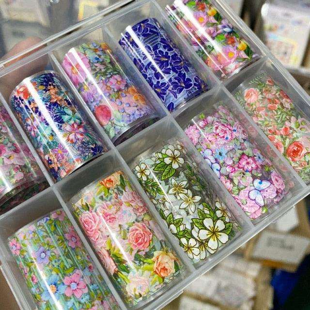 Tortoiseshell Amber Nails Tortoise Shell Nail Art Foil Transfer Decals Wraps Tips Nail Manicure Decorations Leopard Nail Foil Transfer Stickers Leopard Snake Laser Gold Design Nail Foil Decals Art Sticker for Women Manicure Tips