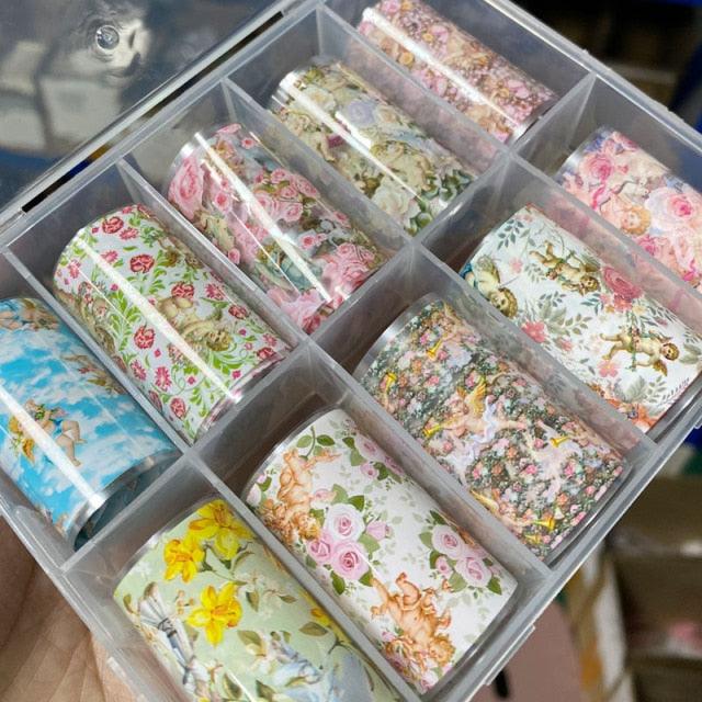 Tortoiseshell Amber Nails Tortoise Shell Nail Art Foil Transfer Decals Wraps Tips Nail Manicure Decorations Leopard Nail Foil Transfer Stickers Leopard Snake Laser Gold Design Nail Foil Decals Art Sticker for Women Manicure Tips