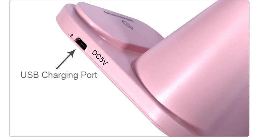 Touch Dimmable LED Desk Lamp 10W Wireless Charging/USB  Charging Table Light for Children Kids Reading Study Bedside Bedroom Decorative Table Lamp Cute Study Lamps for Bedroom Décor