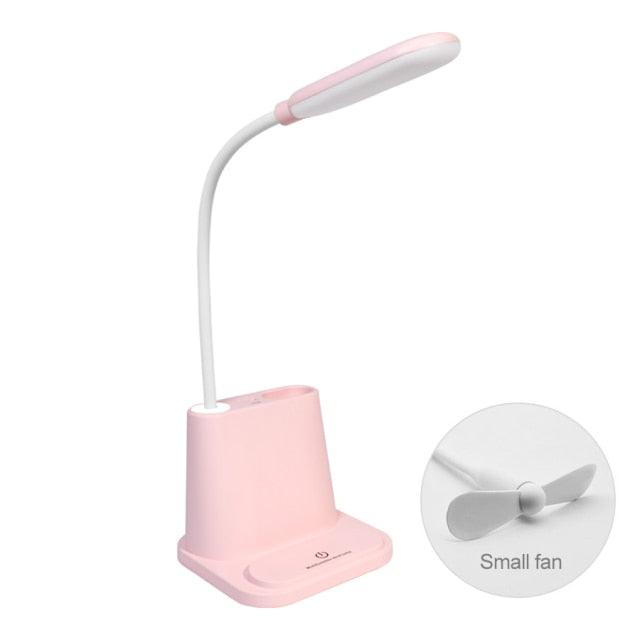 Touch Dimmable LED Desk Lamp 10W Wireless Charging/USB  Charging Table Light for Children Kids Reading Study Bedside Bedroom Decorative Table Lamp Cute Study Lamps for Bedroom Décor