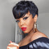 Trending Natural Color Short Bob Straight Human Wigs With Bangs Brazilian Virgin Hair Pixie Cut Wig Human Hair Wig For Black Women Gifts for Girlfriends