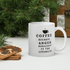Unique Coffee Mug for Coffee Lovers, Funny Inspirational Coffee Mug, Coffee Because Anger Management is too Expensive, Motivational Quote Ceramic Cup White Christmas Gifts Funny Quote Coffee Mug for Friend Co-worker, 11/15 Oz