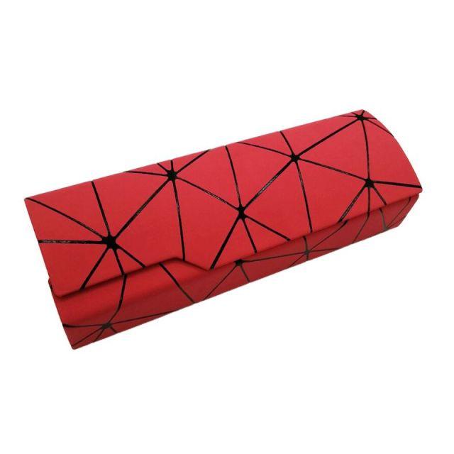 Unisex Fashion Men Women Glasses Case Protective Box Sunglasses Optical Reading Eyeglasses Clamshell Eyeglasses Case Portable Glasses Protection Case PU Leather  Eyeglass Case Colorful Black White Design