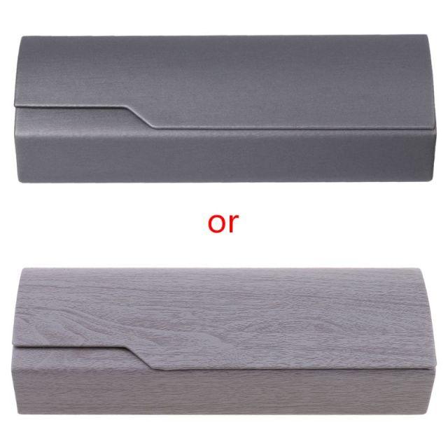 Unisex Fashion Men Women Glasses Case Protective Box Sunglasses Optical Reading Eyeglasses Clamshell Eyeglasses Case Portable Glasses Protection Case PU Leather  Eyeglass Case Colorful Black White Design