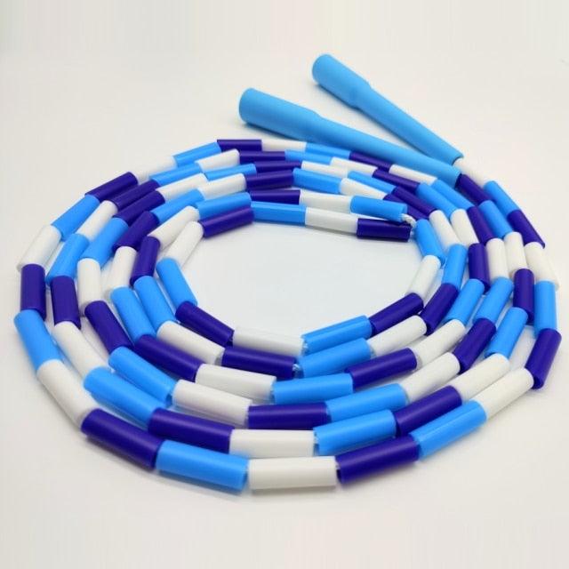 Unisex Jump Rope Stripe Ropes With Plastic Handles For Any Skill Level Sports Segmented Jump Rope For Outdoor Fitness Gym Men Women Kids Best For Sports Outdoors Jumping Rope 2.9m