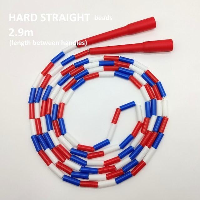 Unisex Jump Rope Stripe Ropes With Plastic Handles For Any Skill Level Sports Segmented Jump Rope For Outdoor Fitness Gym Men Women Kids Best For Sports Outdoors Jumping Rope 2.9m