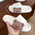 Unisex Summer Slippers Beach Slides Flip Flops Bear Thick Soled Boys Girls Bathroom Shoes Slides Sandals With Thick Sole Non-Slip Beach Pool Slides Open Toe Style Outdoor Slippers For Men And Women