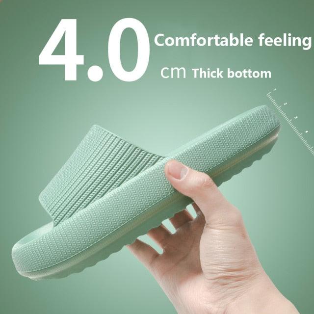 Unisex Thicker Comfortable Slippers For Men And Women Home Bathroom Bath Couple Thick Bottom Home Slippers Soft Sole Slide Sandals Leisure Shower Quick Drying Bathroom Non-Slip Massage Pool Gym House Slipper