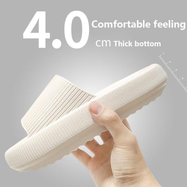 Unisex Thicker Comfortable Slippers For Men And Women Home Bathroom Bath Couple Thick Bottom Home Slippers Soft Sole Slide Sandals Leisure Shower Quick Drying Bathroom Non-Slip Massage Pool Gym House Slipper