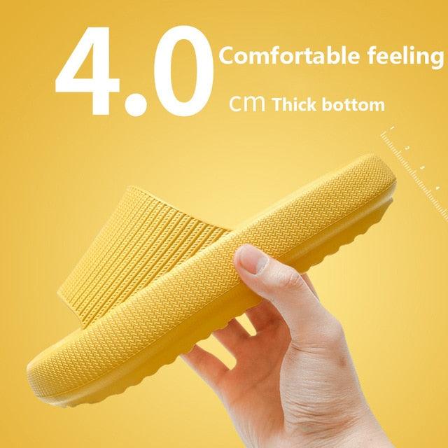 Unisex Thicker Comfortable Slippers For Men And Women Home Bathroom Bath Couple Thick Bottom Home Slippers Soft Sole Slide Sandals Leisure Shower Quick Drying Bathroom Non-Slip Massage Pool Gym House Slipper