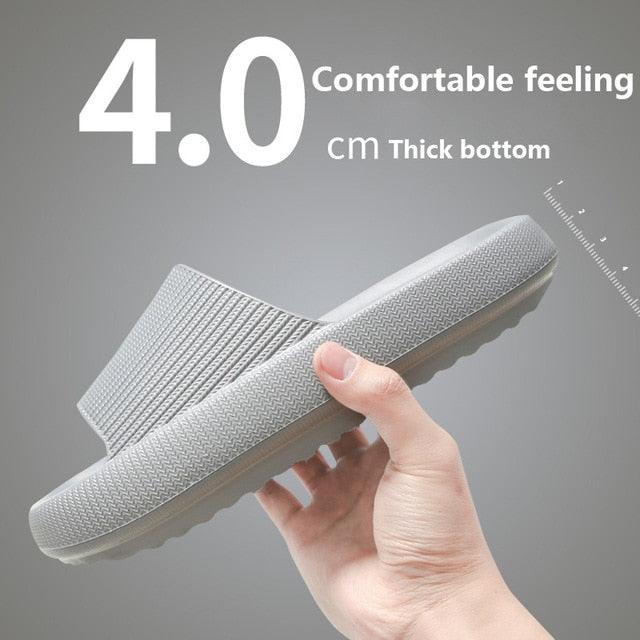 Unisex Thicker Comfortable Slippers For Men And Women Home Bathroom Bath Couple Thick Bottom Home Slippers Soft Sole Slide Sandals Leisure Shower Quick Drying Bathroom Non-Slip Massage Pool Gym House Slipper