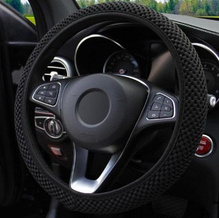 Universal Car Steering Wheel Cover Leather Car steering sleeve Car Accessories Auto Steering-Wheel covers Auto Upholstery Steering Wheel Cover Non-Slip Car Wheel Cover Protector Breathable Microfiber Universal Wheel Cover Wear-resistant Anti-slip Cover