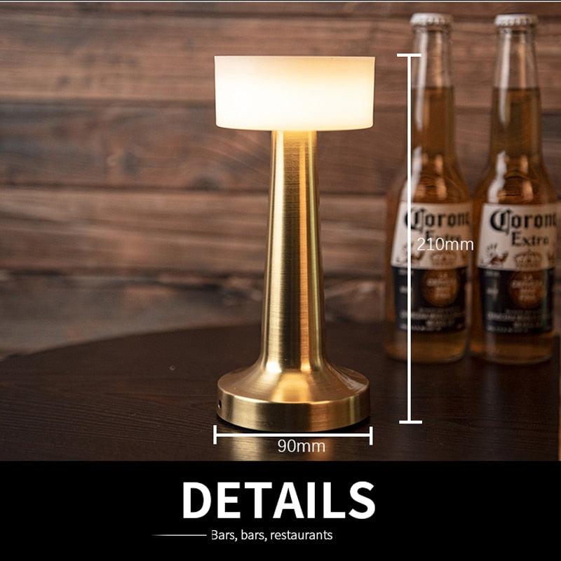 USB Dimming Bar Desk Lamp Hotel Coffee Shop Wireless Charging Touch Bedroom Bedside LED Restaurant Table Lights Art Night Light Decorative Table Lamp Cute Study Lamps for Bedroom Décor