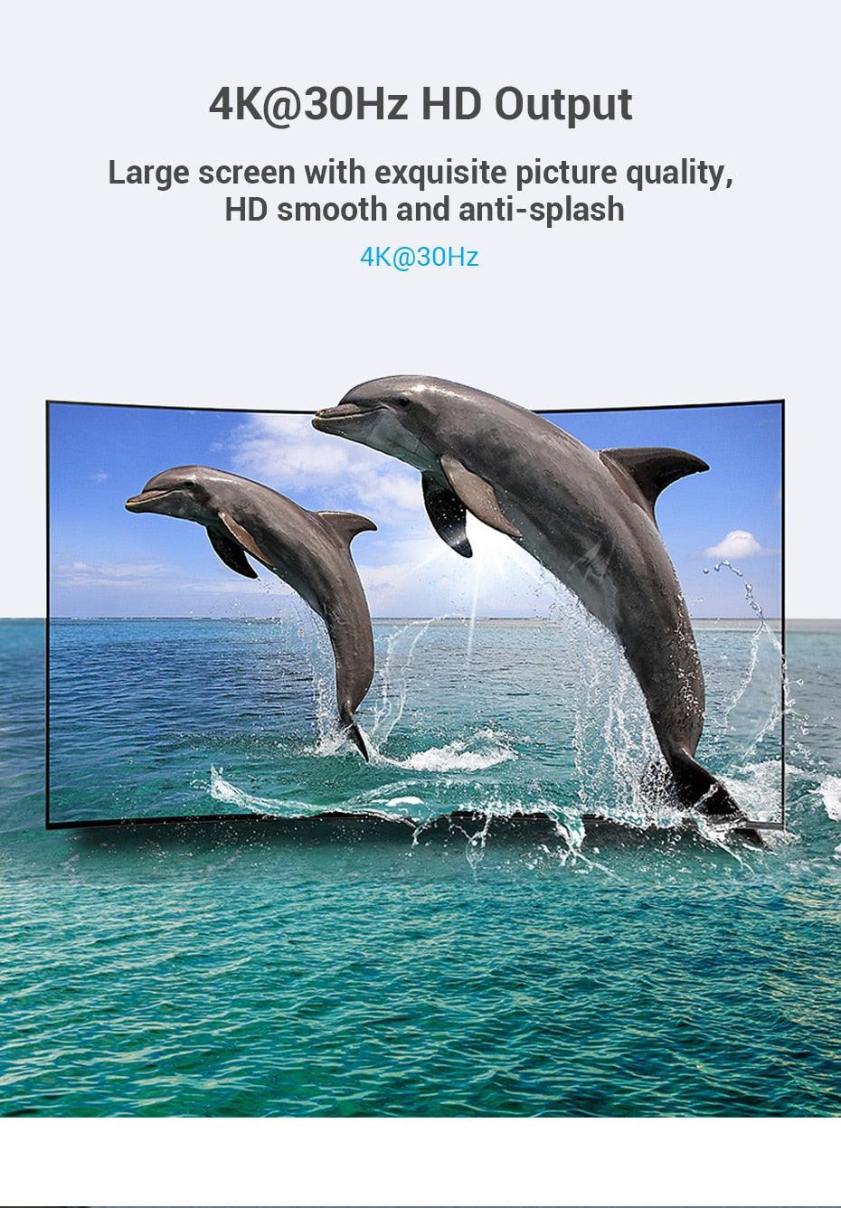 Vention DP To HDMI Adapter And 4K DP To HDMI Video Audio Converter for PC Laptop Projector Monitor - STEVVEX Cable - 220, ABS shell, audio convertor, cable, cables, classic DP to HDMI adapter, convertor for computer, convertor for laptop, convertor for monitors, display port, DP to HDMI, HDMI ADAPTER, projector display, vention display Port, video audio convertor, video convertor - Stevvex.com