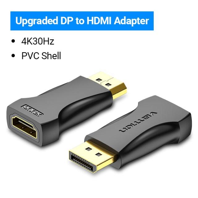 Vention DP To HDMI Adapter And 4K DP To HDMI Video Audio Converter for PC Laptop Projector Monitor - STEVVEX Cable - 220, ABS shell, audio convertor, cable, cables, classic DP to HDMI adapter, convertor for computer, convertor for laptop, convertor for monitors, display port, DP to HDMI, HDMI ADAPTER, projector display, vention display Port, video audio convertor, video convertor - Stevvex.com