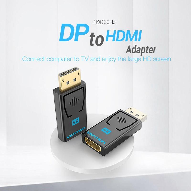 Vention DP To HDMI Adapter And 4K DP To HDMI Video Audio Converter for PC Laptop Projector Monitor - STEVVEX Cable - 220, ABS shell, audio convertor, cable, cables, classic DP to HDMI adapter, convertor for computer, convertor for laptop, convertor for monitors, display port, DP to HDMI, HDMI ADAPTER, projector display, vention display Port, video audio convertor, video convertor - Stevvex.com