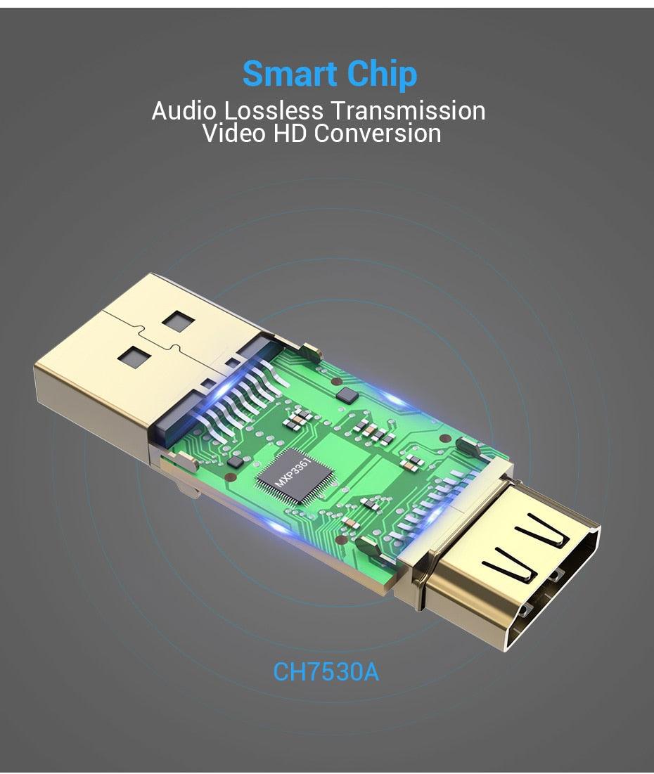 Vention DP To HDMI Adapter And 4K DP To HDMI Video Audio Converter for PC Laptop Projector Monitor - STEVVEX Cable - 220, ABS shell, audio convertor, cable, cables, classic DP to HDMI adapter, convertor for computer, convertor for laptop, convertor for monitors, display port, DP to HDMI, HDMI ADAPTER, projector display, vention display Port, video audio convertor, video convertor - Stevvex.com