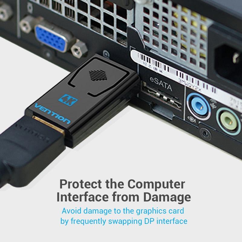 Vention DP To HDMI Adapter And 4K DP To HDMI Video Audio Converter for PC Laptop Projector Monitor - STEVVEX Cable - 220, ABS shell, audio convertor, cable, cables, classic DP to HDMI adapter, convertor for computer, convertor for laptop, convertor for monitors, display port, DP to HDMI, HDMI ADAPTER, projector display, vention display Port, video audio convertor, video convertor - Stevvex.com