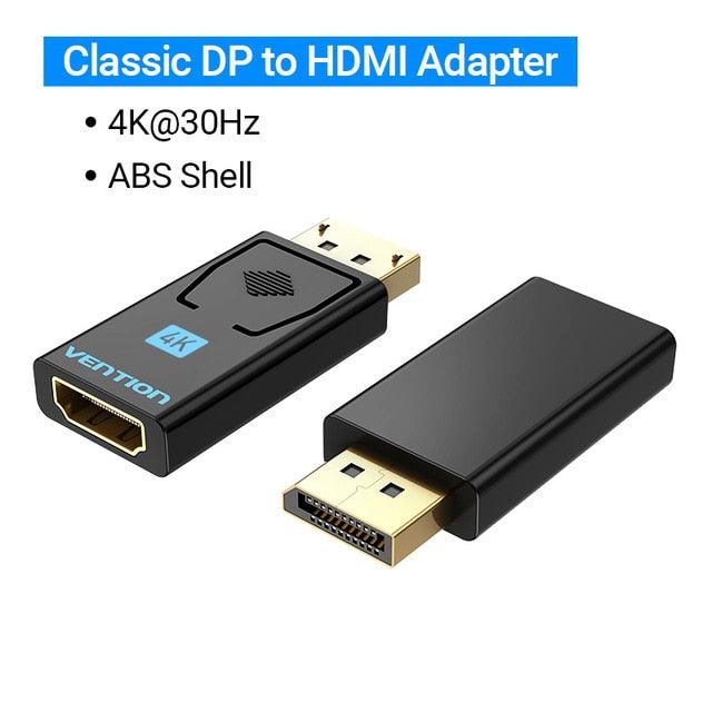 Vention DP To HDMI Adapter And 4K DP To HDMI Video Audio Converter for PC Laptop Projector Monitor - STEVVEX Cable - 220, ABS shell, audio convertor, cable, cables, classic DP to HDMI adapter, convertor for computer, convertor for laptop, convertor for monitors, display port, DP to HDMI, HDMI ADAPTER, projector display, vention display Port, video audio convertor, video convertor - Stevvex.com