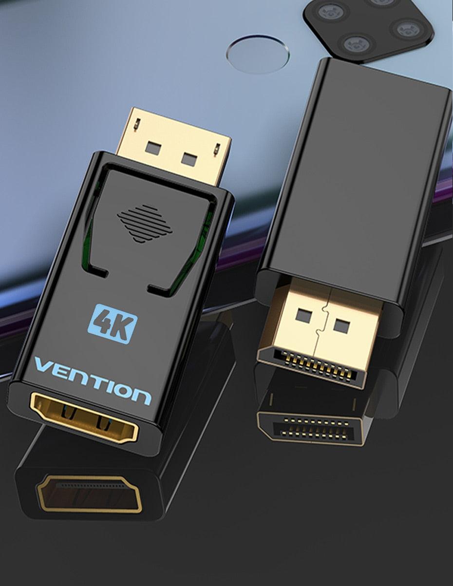 Vention DP To HDMI Adapter And 4K DP To HDMI Video Audio Converter for PC Laptop Projector Monitor - STEVVEX Cable - 220, ABS shell, audio convertor, cable, cables, classic DP to HDMI adapter, convertor for computer, convertor for laptop, convertor for monitors, display port, DP to HDMI, HDMI ADAPTER, projector display, vention display Port, video audio convertor, video convertor - Stevvex.com