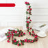 Vintage 2.2M Artificial Hanging Silk Rose Flowers Rattan Autumn Small Peony String Decor Fake Garland For Wedding Home Hotel Garden Decoration Artificial Flowers Rose Wall Hanging Plant for Arrangement Party Garden Home Bedroom Office