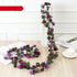 Vintage 2.2M Artificial Hanging Silk Rose Flowers Rattan Autumn Small Peony String Decor Fake Garland For Wedding Home Hotel Garden Decoration Artificial Flowers Rose Wall Hanging Plant for Arrangement Party Garden Home Bedroom Office
