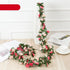Vintage 2.2M Artificial Hanging Silk Rose Flowers Rattan Autumn Small Peony String Decor Fake Garland For Wedding Home Hotel Garden Decoration Artificial Flowers Rose Wall Hanging Plant for Arrangement Party Garden Home Bedroom Office