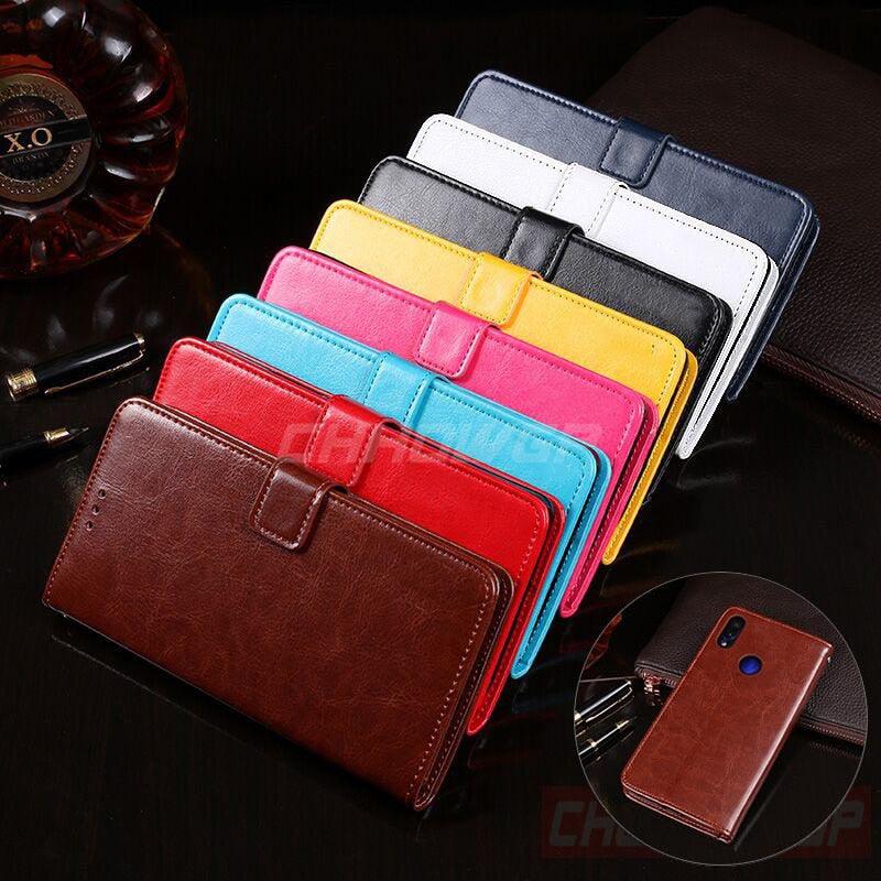Vintage Business Case For Xiaomi Redmi Note 7 6 5 pro 5A 4X 4 Global Redmi 6 pro 6a 5 plus S2 Mi A1 A2 Lite Mi 9 8 6 SE F1  Protective Case with Card Slot Holder Hidden Magnetic Closure Shockproof Wallet Cover