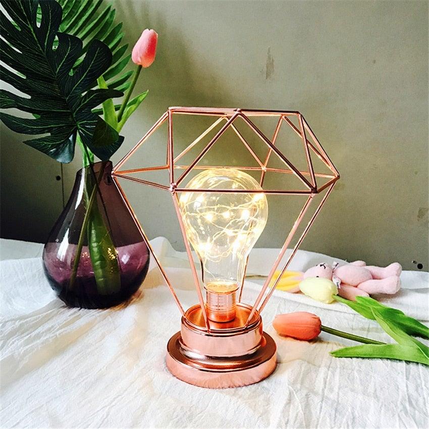 Vintage Color Iron Led Table Lamps Bedroom Desk Lamp Edison Bulb USB T ...