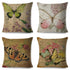 Vintage Europe Style ButteLight Blue Pattern Throw Pillow Covers Old Poster Pillowcase Cotton / Polyester Cushion Cover for Sofa Home Kids Room Butterfly Figure Embellished with Orchid Artistic Leaves Graphic Decorative Square Accent Pillow Case