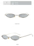 Vintage Oval Sunglasses Metal Frame Oval Sunglasses Sunglasses Retro Sunglasses For Women New Oval Shape Sunglasses For Ladies Eyewear Small Frame Sun Glasses For  Women/Men Mirror